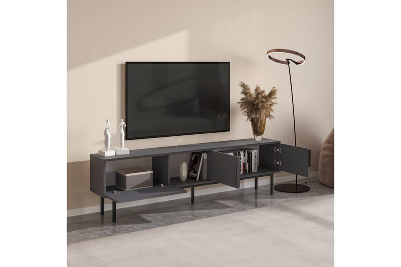 TV-taso Zeiran Antrasiitti - Antrasiitti - Huonekalut - TV- & Mediakalusteet - Tv taso & Mediataso