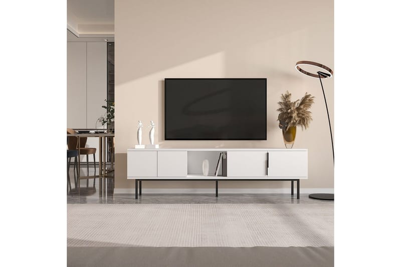 TV-taso Zeiran Valkoinen - Valkoinen - Huonekalut - TV- & Mediakalusteet - Tv taso & Mediataso
