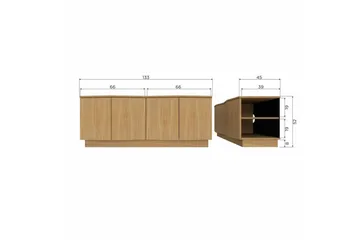 TV-taso Zuma - 133 cm - Huonekalut - TV- & Mediakalusteet - Tv taso & Mediataso