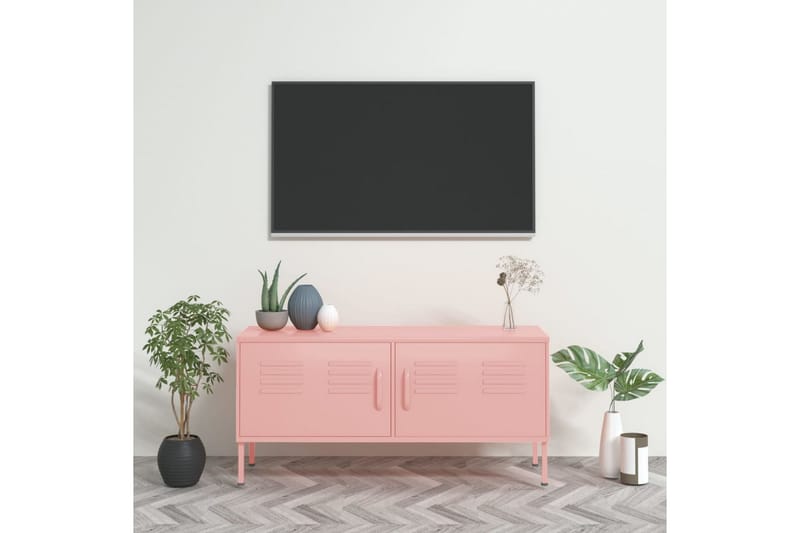 TV-taso pinkki 105x35x50 cm teräs - Huonekalut - TV- & Mediakalusteet - Tv taso & Mediataso