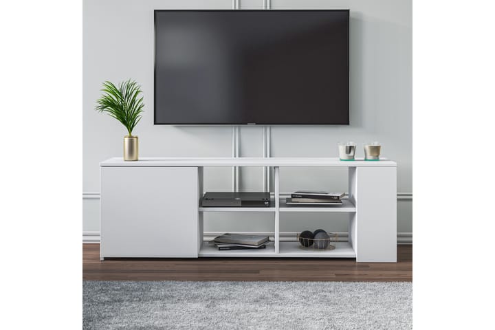 TV-taso Puento 150 cm - Valkoinen - Tarjotinpöytä & pikkupöytä - Lamppupöytä
