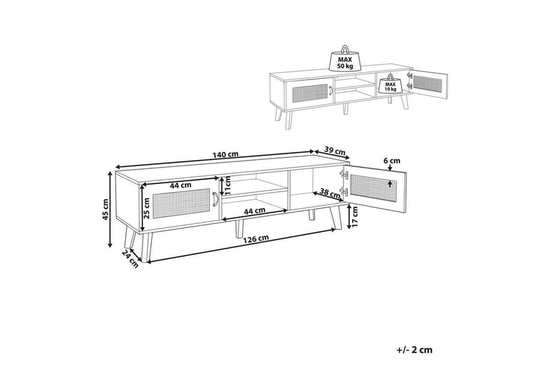 TV-taso Parton - Huonekalut - TV- & Mediakalusteet - Tv taso & Mediataso