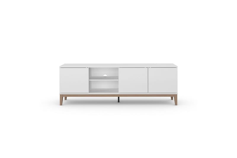 TV-taso Pelle Valkoinen/Wotan-tammi - Valkoinen/Wotan-tammi - Huonekalut - TV- & Mediakalusteet - Tv taso & Mediataso