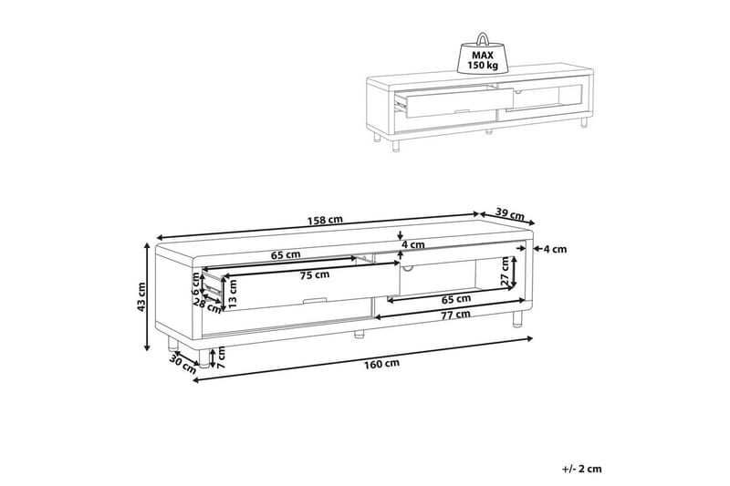 TV-taso Pemborke - Huonekalut - TV- & Mediakalusteet - Tv taso & Mediataso
