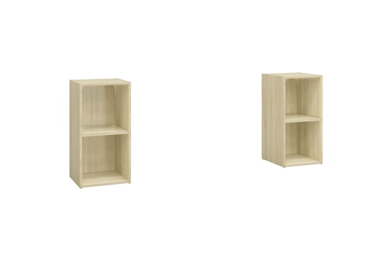 TV-tasot 2 kpl 72x35x36,5 cm Sonoma-tammi - Ruskea - Huonekalut - TV- & Mediakalusteet - TV-kaappi