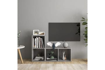 TV-tasot 2 kpl betoninharmaa 72x35x36,5 cm lastulevy - Harmaa - Huonekalut - TV- & Mediakalusteet - TV-kaappi