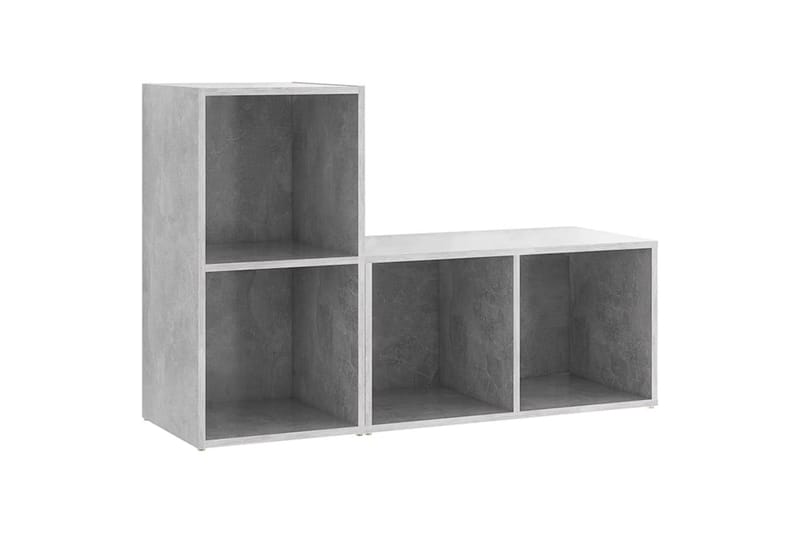 TV-tasot 2 kpl betoninharmaa 72x35x36,5 cm lastulevy - Harmaa - Huonekalut - TV- & Mediakalusteet - TV-kaappi