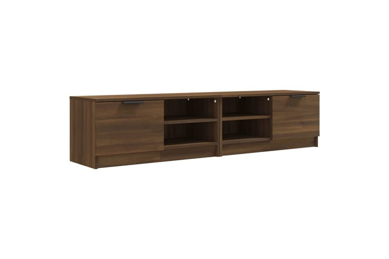 TV-tasot 2 kpl ruskea tammi 80x35x36,5 cm tekninen puu - Ruskea - Huonekalut - TV- & Mediakalusteet - Tv taso & Mediataso