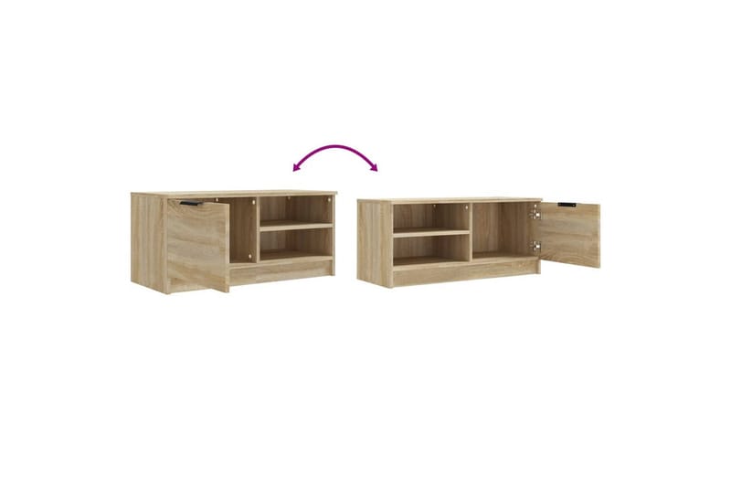 TV-tasot 2 kpl Sonoma-tammi 80x35x36,5 cm tekninen puu - Ruskea - Huonekalut - TV- & Mediakalusteet - Tv taso & Mediataso