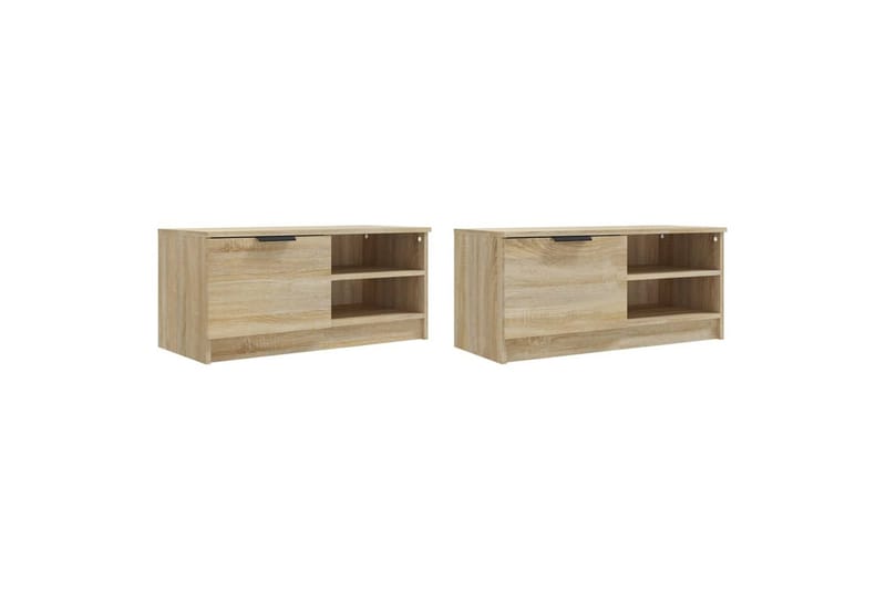 TV-tasot 2 kpl Sonoma-tammi 80x35x36,5 cm tekninen puu - Ruskea - Huonekalut - TV- & Mediakalusteet - Tv taso & Mediataso