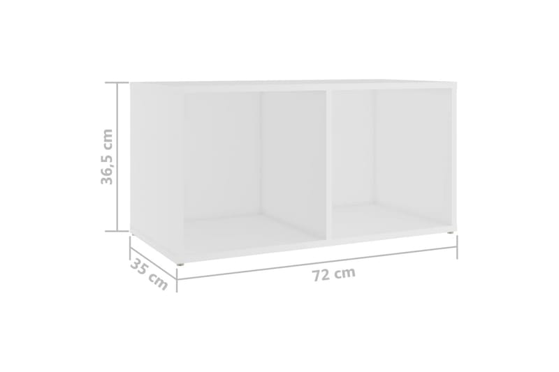 TV-tasot 4 kpl 72x35x36,5 cm - Valkoinen - Huonekalut - TV- & Mediakalusteet - TV-kaappi