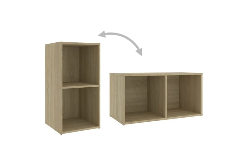 TV-tasot 4 kpl Sonoma-tammi 72x35x36,5 cm lastulevy - Ruskea - Huonekalut - TV- & Mediakalusteet - TV-kaappi