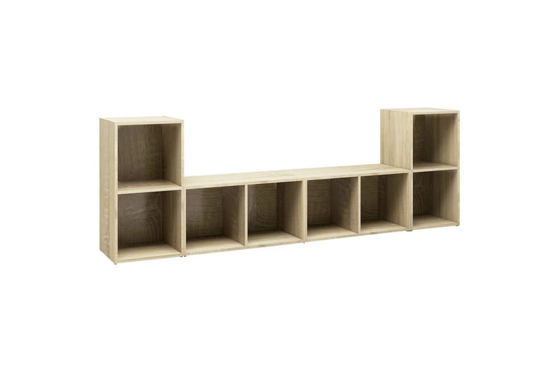 TV-tasot 4 kpl Sonoma-tammi 72x35x36,5 cm lastulevy - Ruskea - Huonekalut - TV- & Mediakalusteet - TV-kaappi