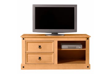 Ayala lattialla seisova tv-taso 120 cm säilytystilalla, mäntyä jäljittelevä - Ruskea - Huonekalut - TV- & Mediakalusteet - Tv taso & Mediataso