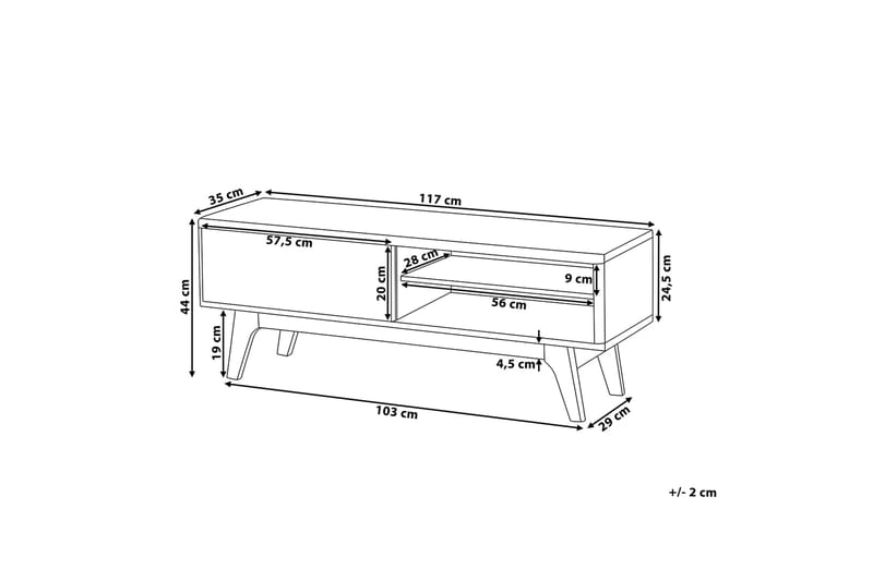 Buffalo TV-taso 35x117 cm - Tv taso & Mediataso