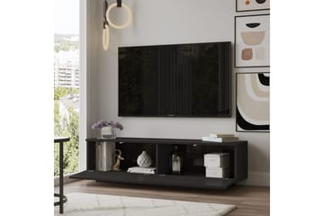 Caswell lattiaseisova tv-taso 140 cm säilytyksellä maalattu puu - Musta - Huonekalut - TV- & Mediakalusteet - Tv taso & Mediataso