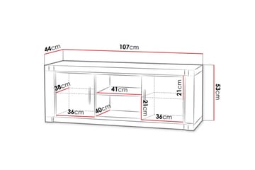 Dallas TV-taso 137x43,5x53 cm - Huonekalut - TV- & Mediakalusteet - Tv taso & Mediataso