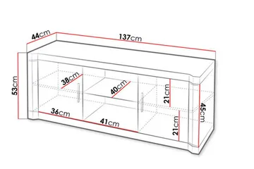Dallas TV-taso 137x44x53 cm - Huonekalut - TV- & Mediakalusteet - Tv taso & Mediataso