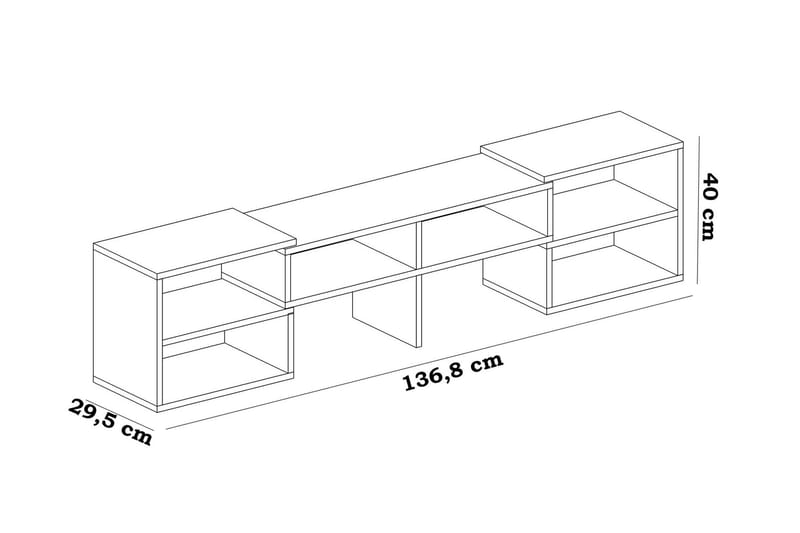 Decorotika TV-taso 136 cm - Huonekalut - TV- & Mediakalusteet - Tv taso & Mediataso