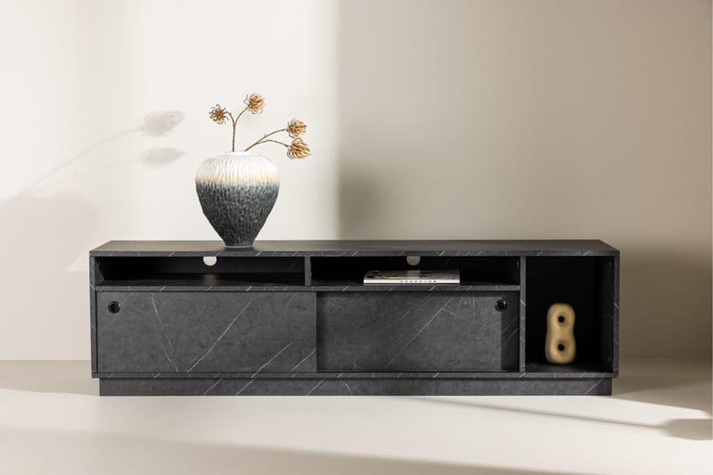 Girona TV-taso 180x40 cm - Musta - Huonekalut - TV- & Mediakalusteet - Tv taso & Mediataso