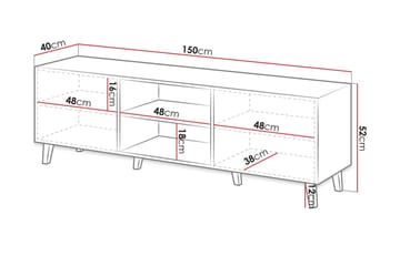 Juniskär Tv-bänk 40x52x150 cm Scandinavian Choice Vit - Huonekalut - TV- & Mediakalusteet - Tv taso & Mediataso