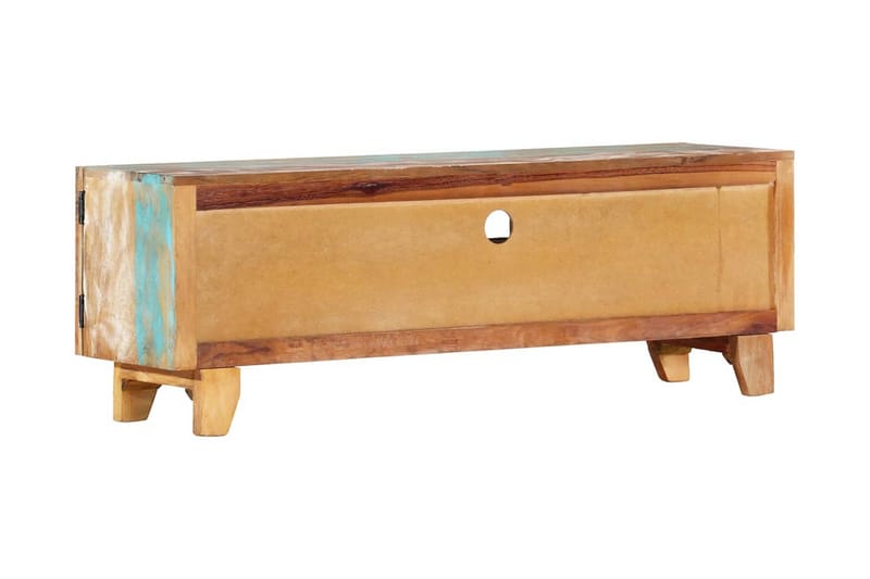 Käsin veistetty TV-taso 120x30x40 cm kierrätetty puu - Ruskea - Huonekalut - TV- & Mediakalusteet - Tv taso & Mediataso
