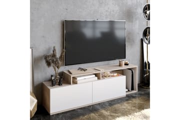 Lameyze lattiaseisova tv-taso 149,8 cm säilytyksellä maalattu puu - Valkoinen - Huonekalut - TV- & Mediakalusteet - Tv taso & Mediataso