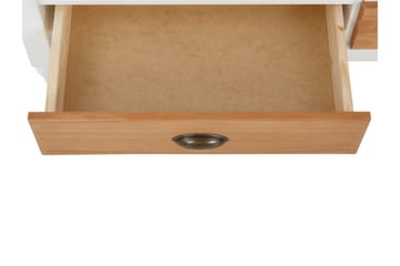 Lenham tv-taso 110 cm säilytyksellä vaaleasta puusta - Valkoinen|Beige - Huonekalut - TV- & Mediakalusteet - Tv taso & Mediataso