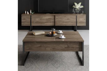 Luxe TV-taso 180x50 cm Ruskea/Musta - Huonekalut - TV- & Mediakalusteet - Tv taso & Mediataso