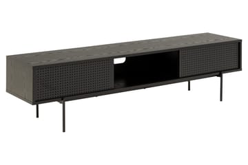 Mehoopany lattialle sijoitettava tv-taso 180 cm säilytystilalla tummaa puuta - Musta - Huonekalut - TV- & Mediakalusteet - Tv taso & Mediataso