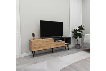Mul lattiaseisova tv-taso 150 cm säilytyksellä tummasta puusta - Ruskea - Huonekalut - TV- & Mediakalusteet - Tv taso & Mediataso