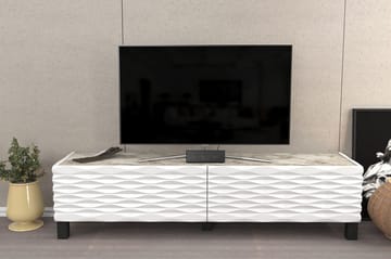 Rinorea lattiaseisova tv-taso 149,2 cm säilytyksellä maalattu puu - Valkoinen - Huonekalut - TV- & Mediakalusteet - Tv taso & Mediataso