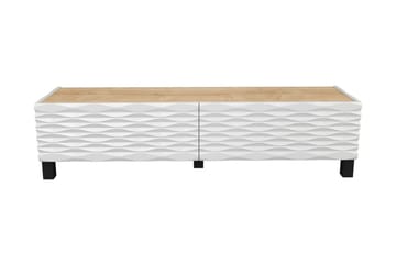 Rinorea lattiaseisova tv-taso 149,2x38 cm säilytyksellä tammi - Valkoinen - Huonekalut - TV- & Mediakalusteet - Tv taso & Mediataso