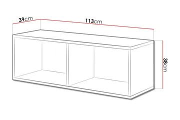 Roco TV-bänk 112,5x39x37,5 cm Black - Huonekalut - TV- & Mediakalusteet - Tv taso & Mediataso