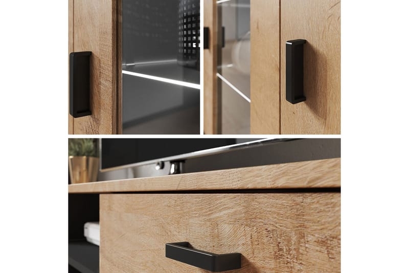 Ruskelsby TV-bänk 180 cm White||Grey - Huonekalut - TV- & Mediakalusteet - Tv taso & Mediataso