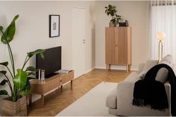 Samay lattiaseisova tv-taso 140 cm säilytyksellä tammi - Ruskea - Huonekalut - TV- & Mediakalusteet - Tv taso & Mediataso