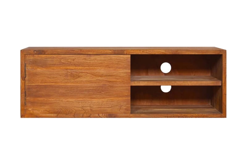 Seinään kiinnitettävä TV-taso 90x30x30 cm täysi tiikki - Ruskea - Huonekalut - TV- & Mediakalusteet - Tv taso & Mediataso