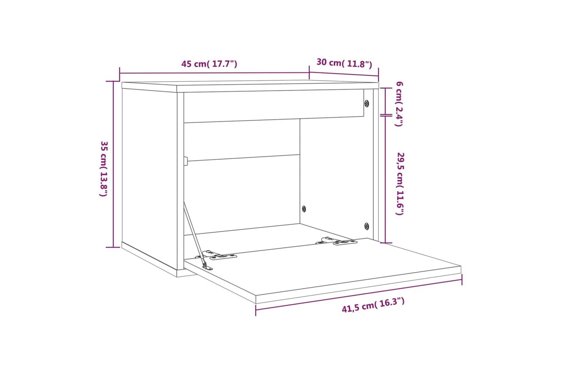 Seinäkaappi 45x30x35 cm täysi mänty - Ruskea - Huonekalut - TV- & Mediakalusteet - Tv taso & Mediataso