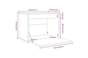 Seinäkaappi 45x30x35 cm täysi mänty - Ruskea - Huonekalut - TV- & Mediakalusteet - Tv taso & Mediataso