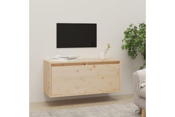 Seinäkaappi 80x30x35 cm täysi mänty - Ruskea - Huonekalut - TV- & Mediakalusteet - Tv taso & Mediataso