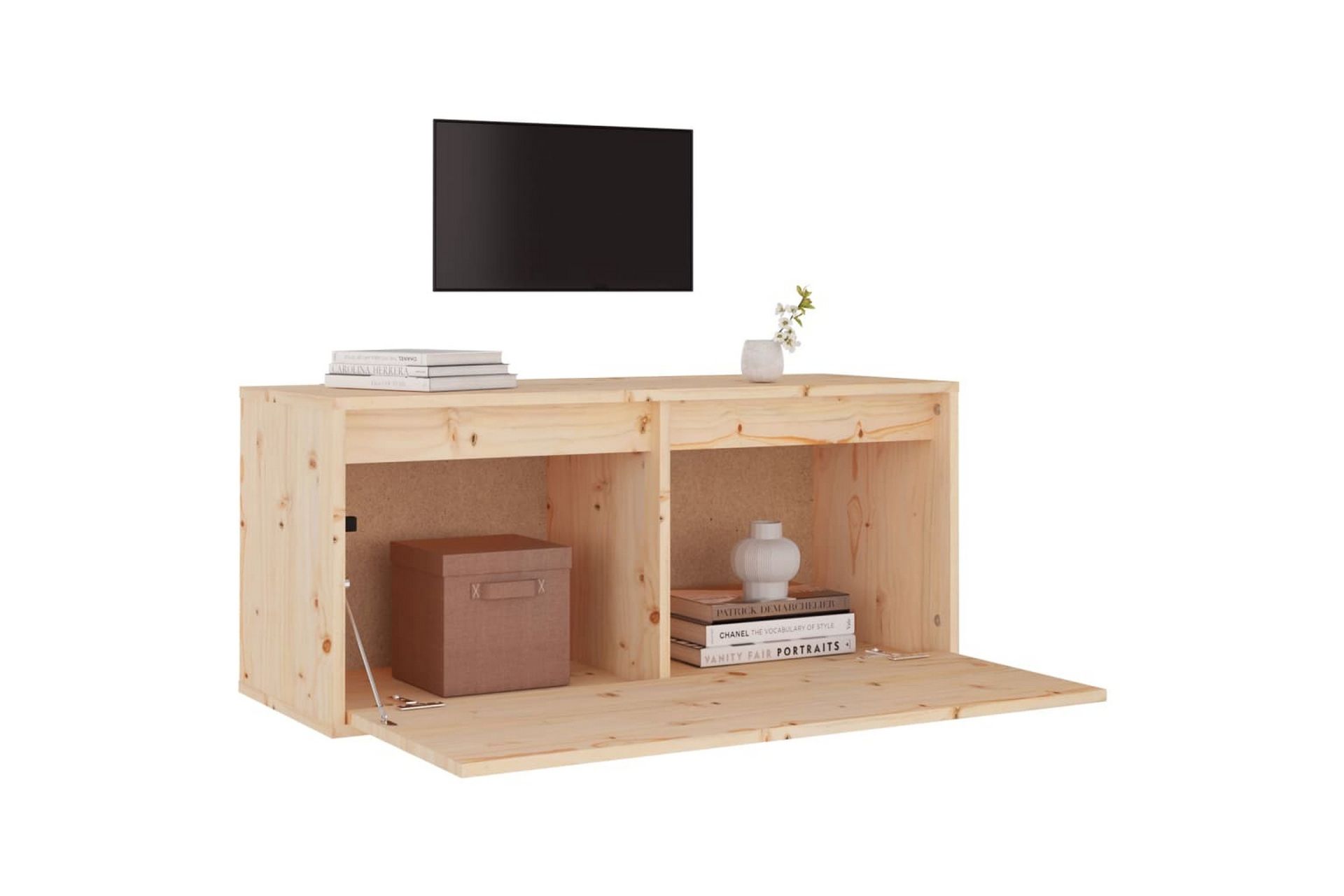 Seinäkaappi 80x30x35 cm täysi mänty - Ruskea - Huonekalut - TV- & Mediakalusteet - Tv taso & Mediataso