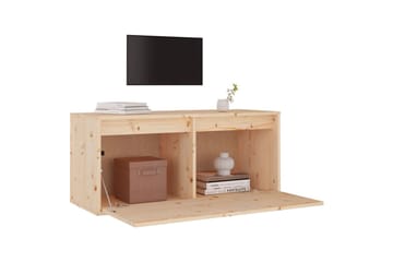 Seinäkaappi 80x30x35 cm täysi mänty - Ruskea - Huonekalut - TV- & Mediakalusteet - Tv taso & Mediataso