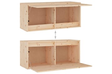 Seinäkaappi 80x30x35 cm täysi mänty - Ruskea - Huonekalut - TV- & Mediakalusteet - Tv taso & Mediataso