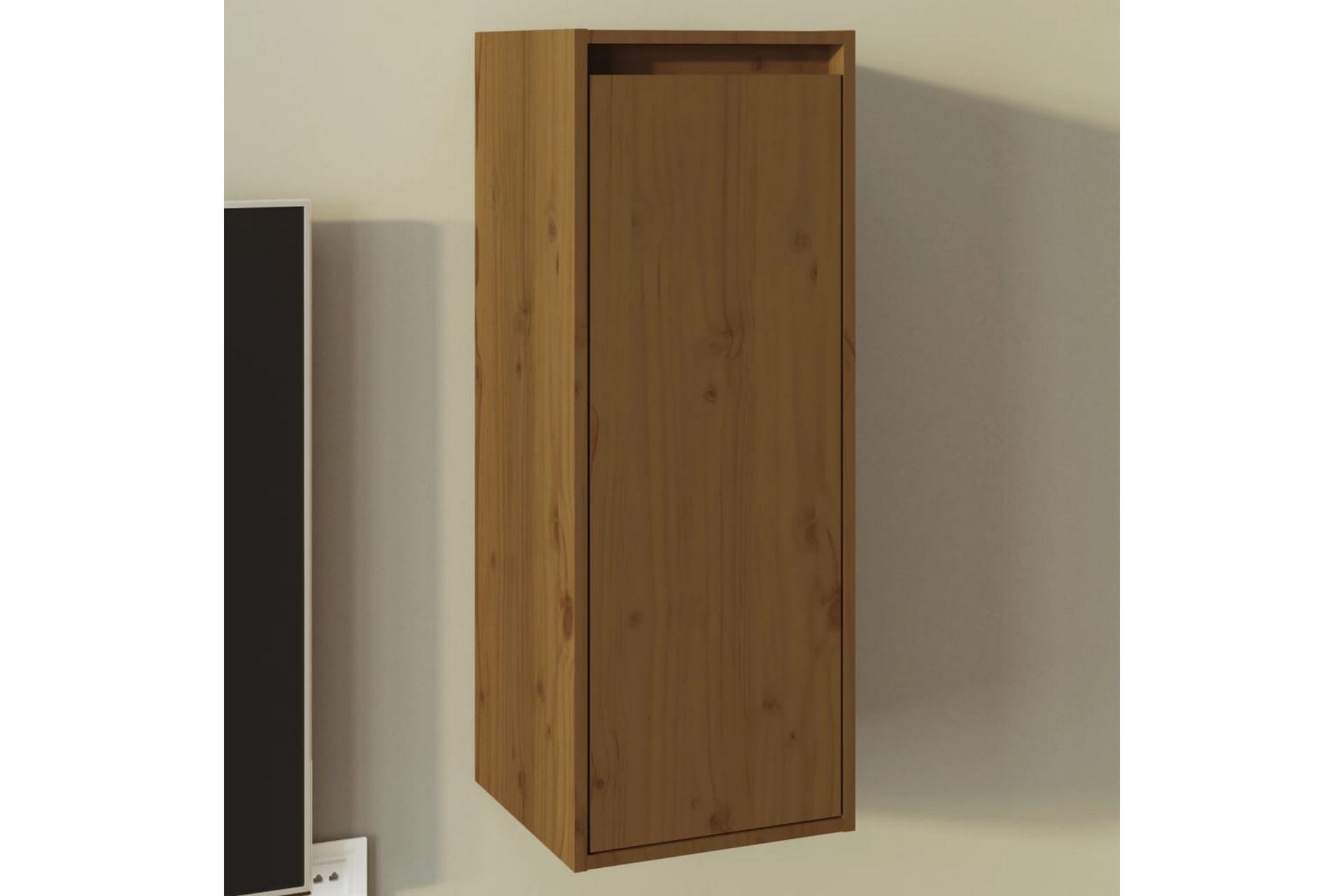 Seinäkaappi hunajanruskea 30x30x80 cm täysi mänty - Ruskea - Huonekalut - TV- & Mediakalusteet - Tv taso & Mediataso
