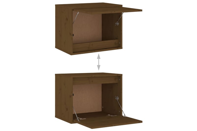 Seinäkaappi hunajanruskea 45x30x35 cm täysi mänty - Ruskea - Huonekalut - TV- & Mediakalusteet - Tv taso & Mediataso