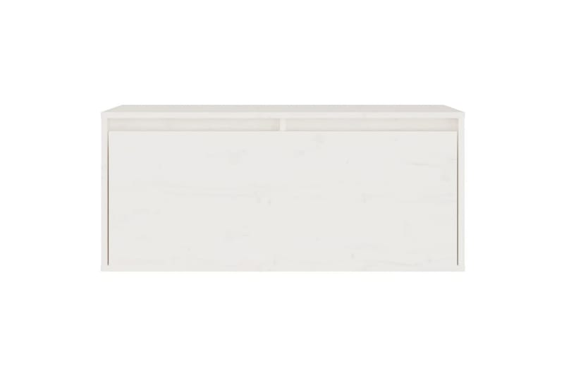 Seinäkaappi valkoinen 80x30x35 cm täysi mänty - Valkoinen - Huonekalut - TV- & Mediakalusteet - Tv taso & Mediataso