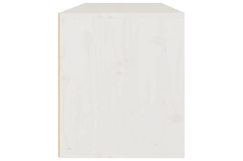 Seinäkaappi valkoinen 80x30x35 cm täysi mänty - Valkoinen - Huonekalut - TV- & Mediakalusteet - Tv taso & Mediataso