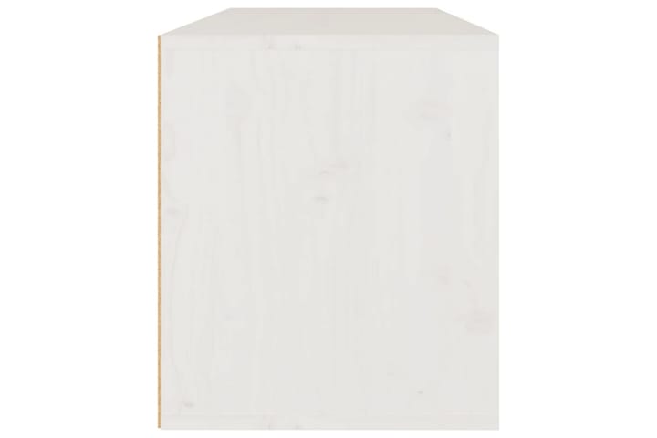 Seinäkaappi valkoinen 80x30x35 cm täysi mänty - Valkoinen - Tv taso & Mediataso