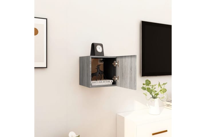 Seinäkiinnitettävä TV-kaappi harmaa Sonoma 30,5x30x30 cm - Harmaa - Tv taso & Mediataso