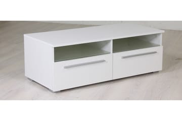 Stockend lattiaseisova tv-taso 100 cm säilytyksellä, maalattu puu - Valkoinen - Huonekalut - TV- & Mediakalusteet - Tv taso & Mediataso